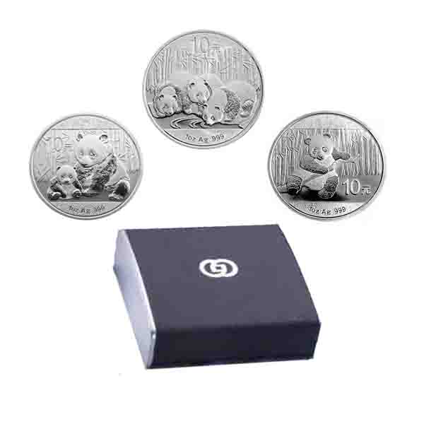 2012、2013、2014年版普制熊猫银币